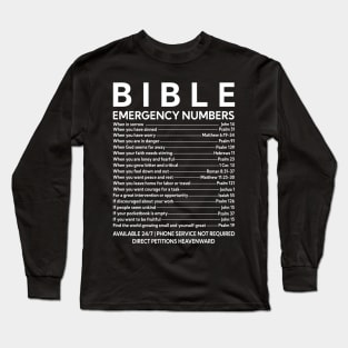 Bible emergency number Long Sleeve T-Shirt